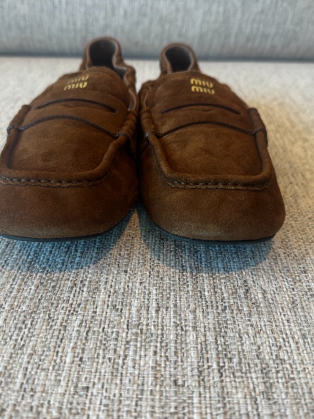 Authentic Miu Miu Ruches suede loafers - Picture 3 of 9